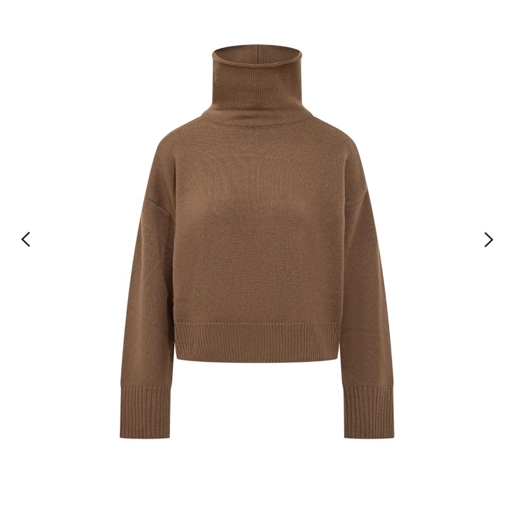 Loulou Stintino Brown Cashmere Blend Turtleneck in XS